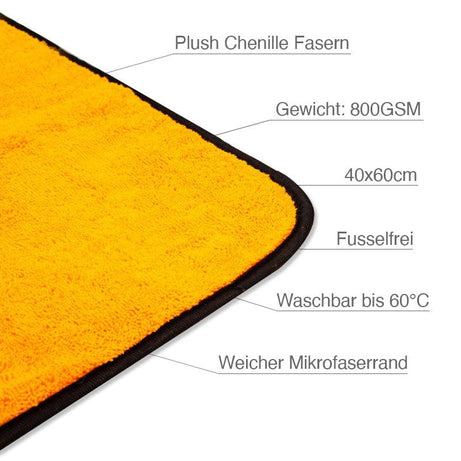 Liquid Elements - Orange Baby Trockentuch 60x40cm 800GSM - detailingshop.ch