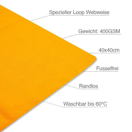 Liquid Elements - Red Snapper Mikrofaser Poliertuch 40x40cm 400GSM - detailingshop.ch